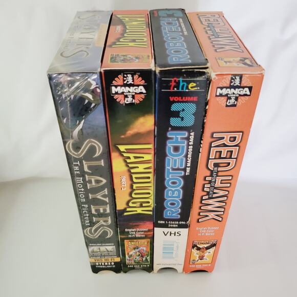 Tested-Vintage 80s & 90s Anime VHS Bundle. Red Hawk, Robotech, Landlock, Slayers - Picture 3 of 10